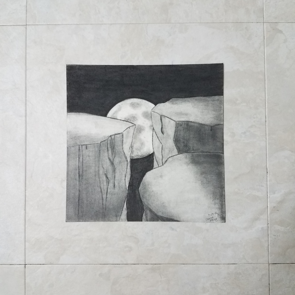 "Cliffs and the Moon"